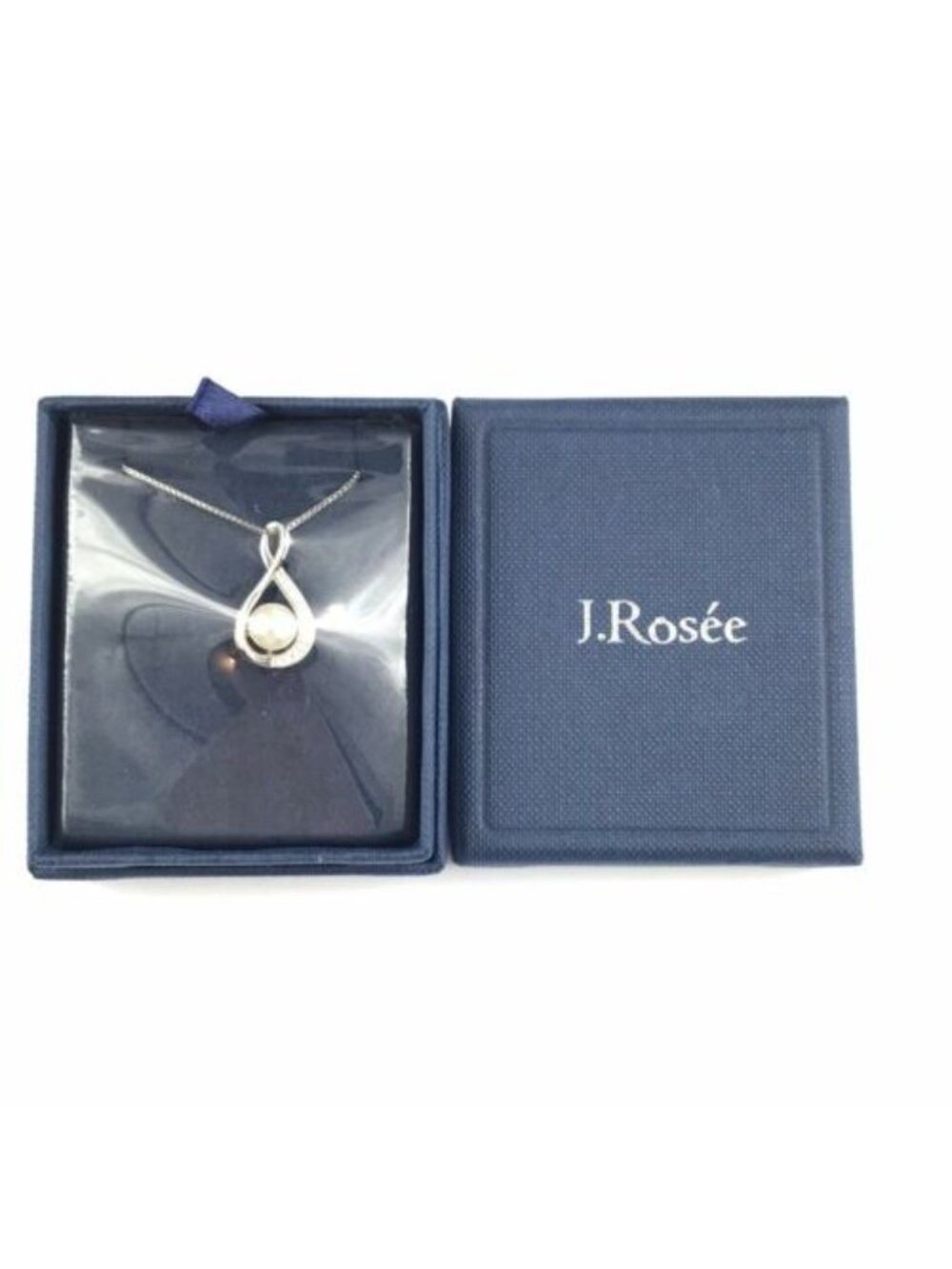 J. Rosée Sterling Silver Necklace With Pearl Pendant S925 Gift Box & Pouch Inclu